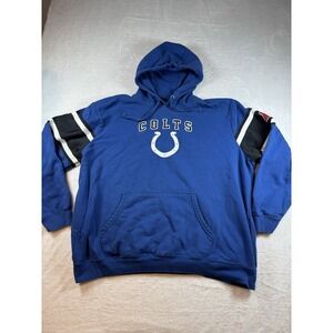 Vintage‎ Indianapolis Colts Sweatshirt 2XL Hoodie Sewn On Logos